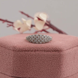 Fancy Brown Round Pave Diamond Ring