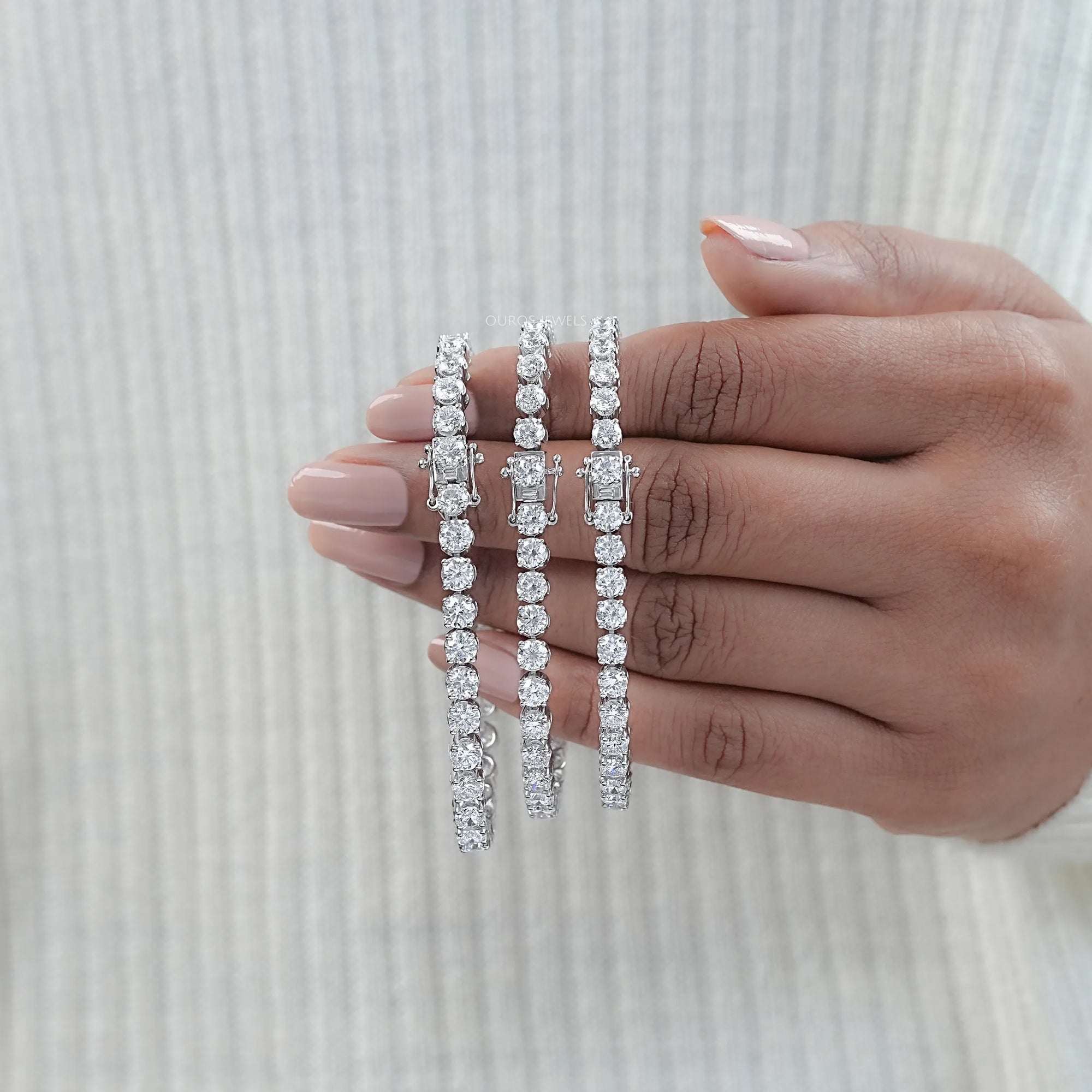 Classic Lab Grown Round Diamond Tennis Bracelet