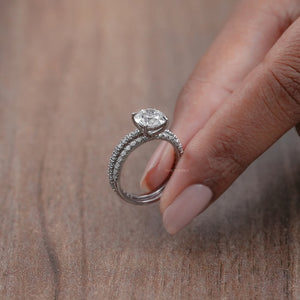 Round Solitaire Diamond Bridal Ring Set