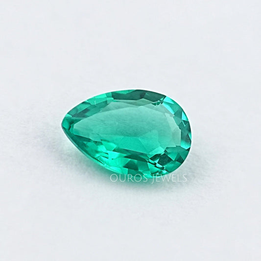 Colombian Green Pear Cut Gemstone Loose