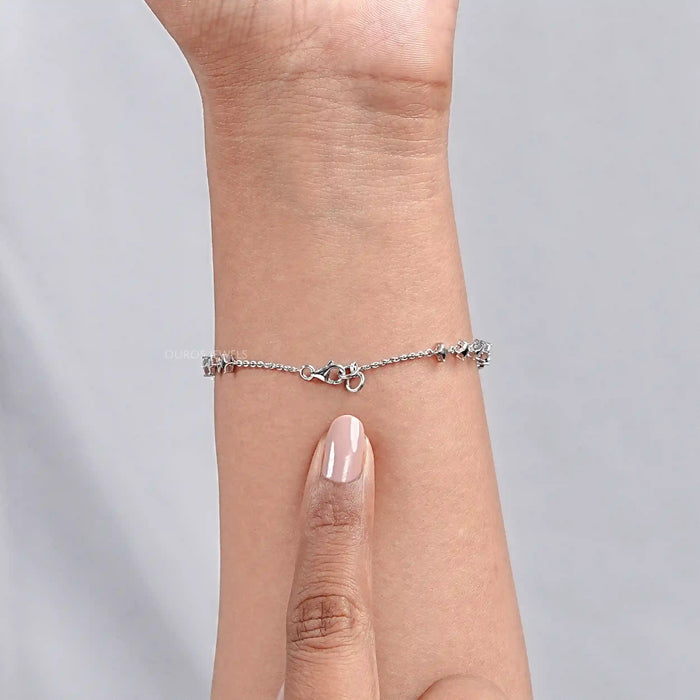 Fancy Color Diamond Halo Designer Bracelet