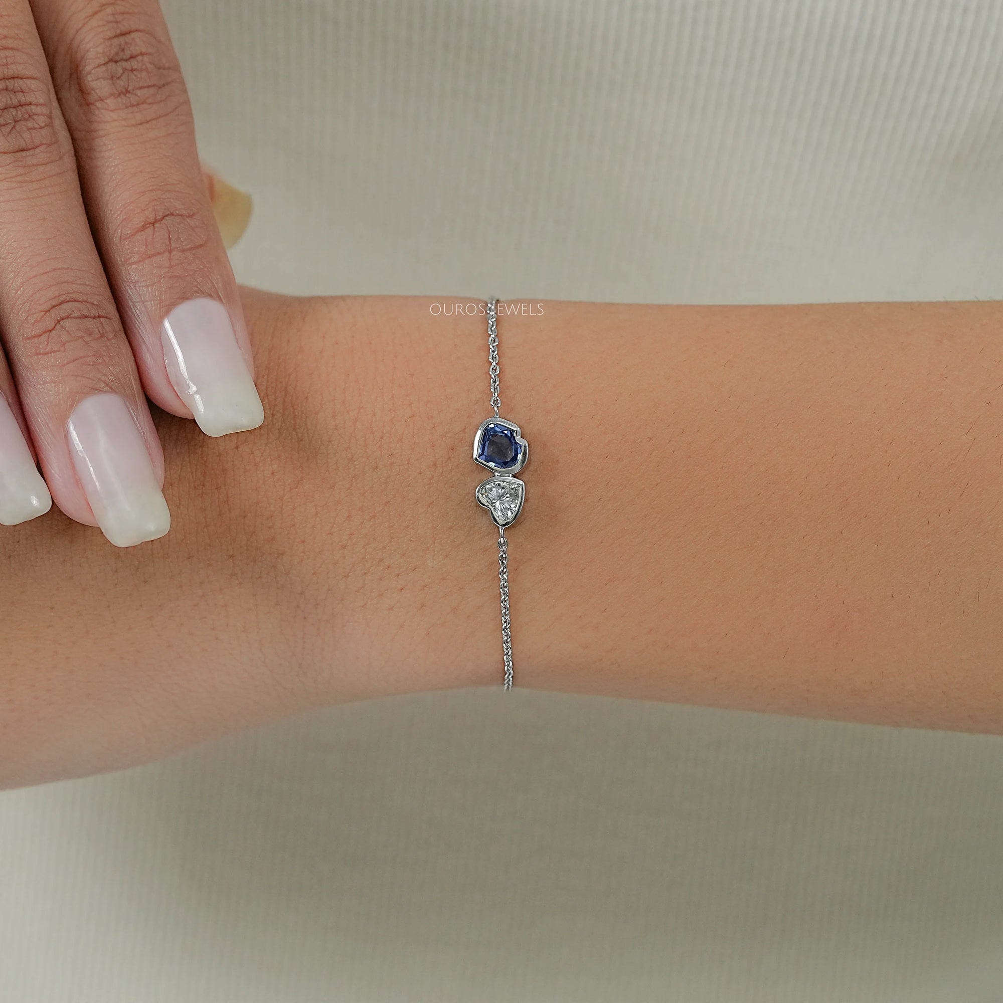Toi Et Moi Bezel Set Lab Diamond Bracelet Bracelet