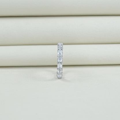 Criss Cut Eternity Wedding Band - East West Set Ring