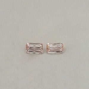 Light Pink Criss Cut Diamond Matching Pair