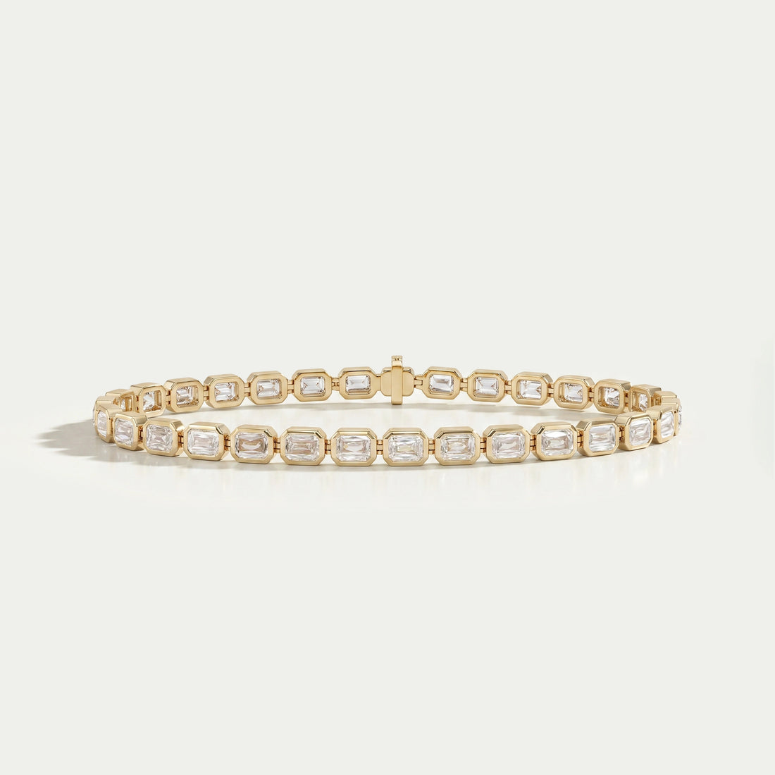 Criss Cut Lab Grown Diamond Bezel Set Tennis Bracelet