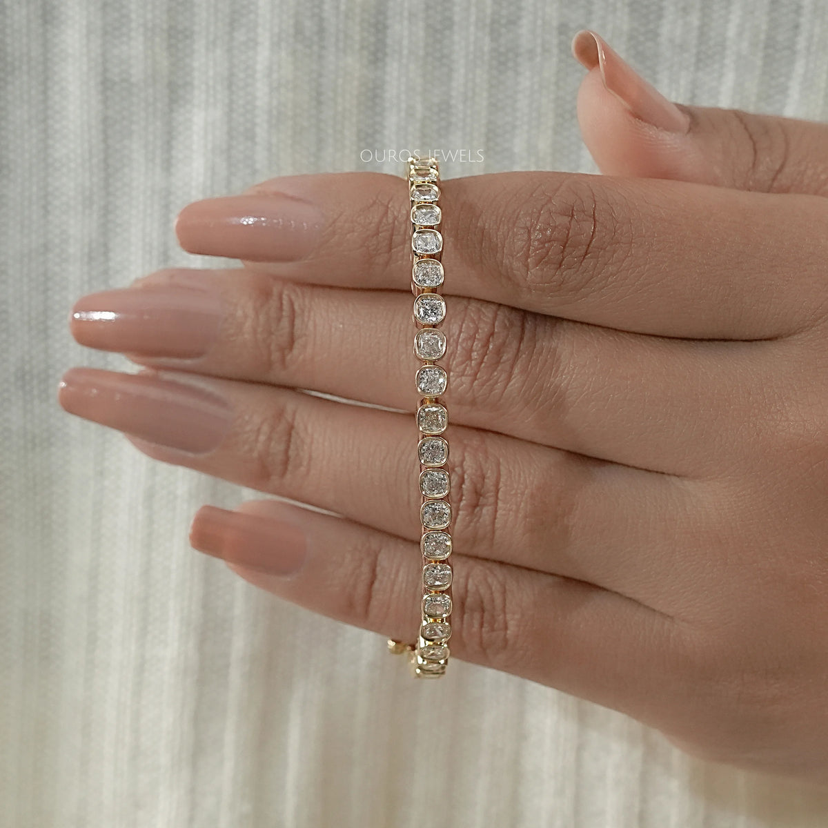 Cushion Lab Grown Diamond Tennis Bracelet Bracelet