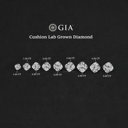 Certified Cushion Cut Lab Grown Diamond GIA Certified Diamond