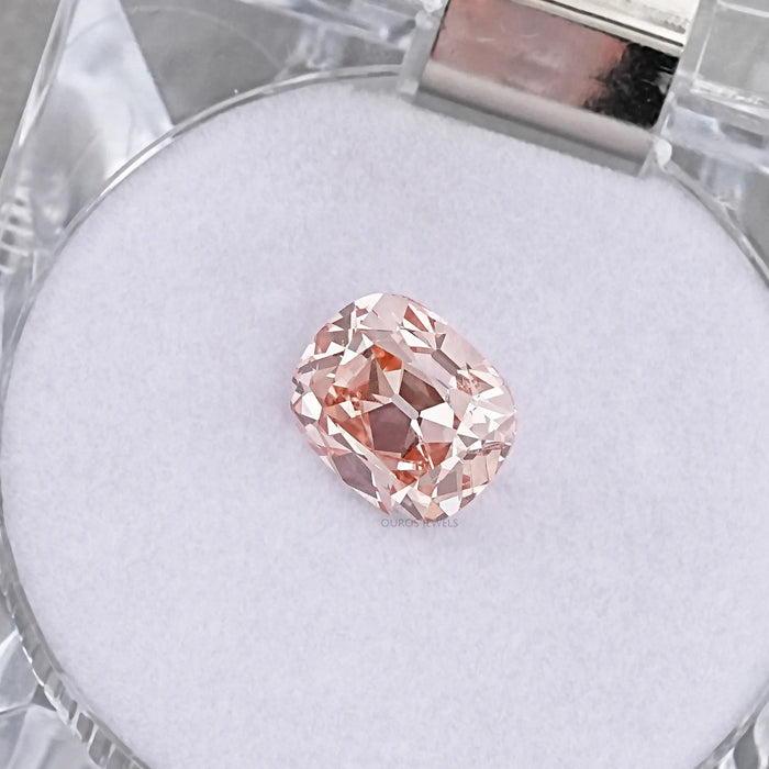 Old Mine Pink Cushion Cut Lab Grown Diamond - 5.25 Carat