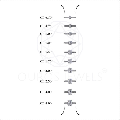 Cushion Lab Diamond Solitaire Accent Ring