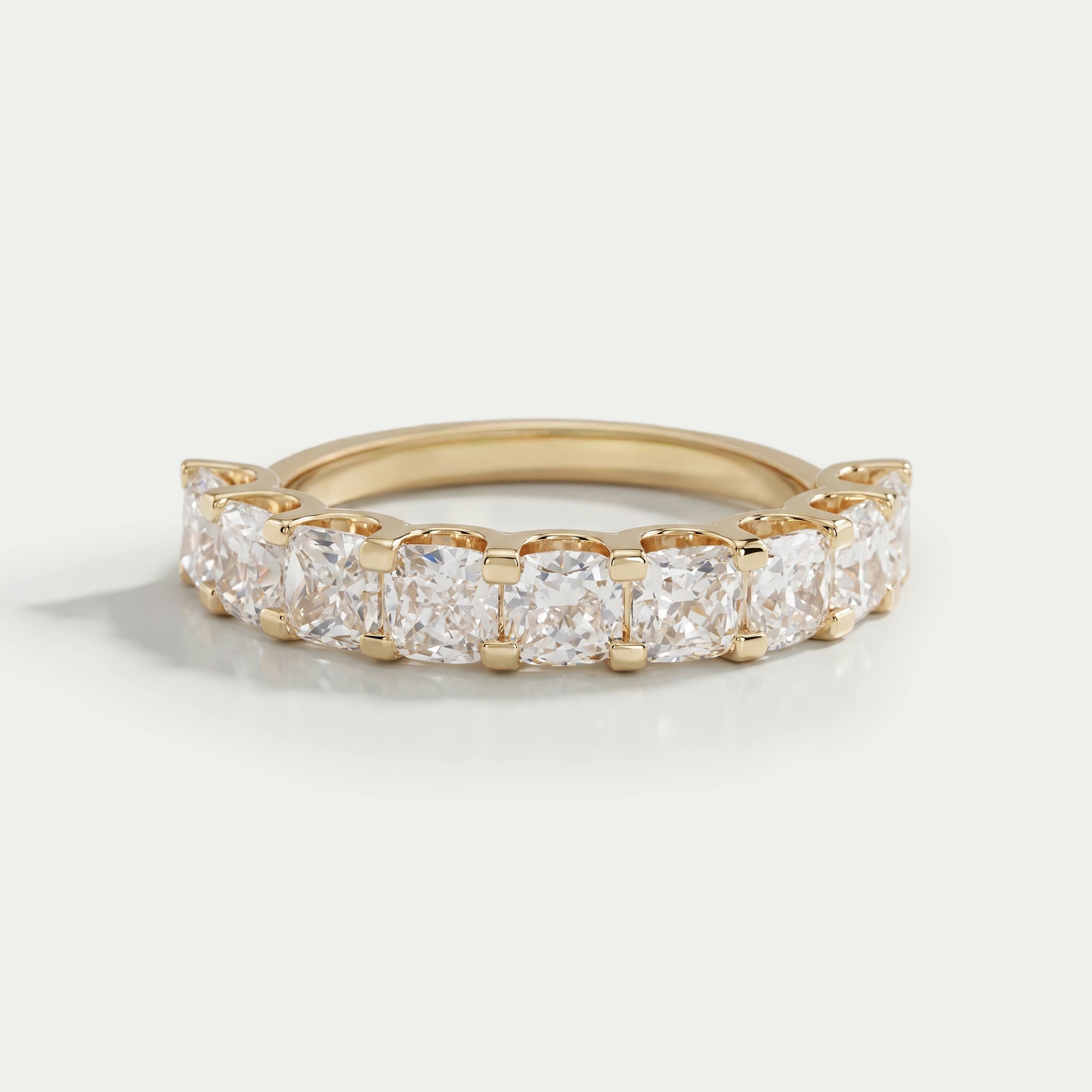 Lab Grown Cushion Diamond Half Wedding Band