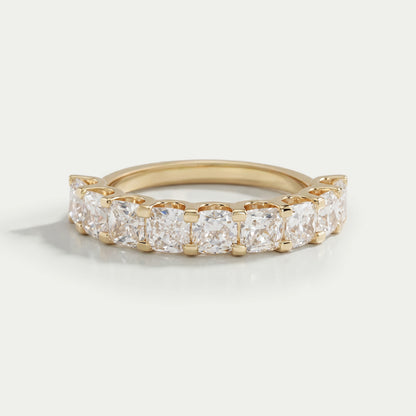 Lab Grown Cushion Diamond Half Wedding Band