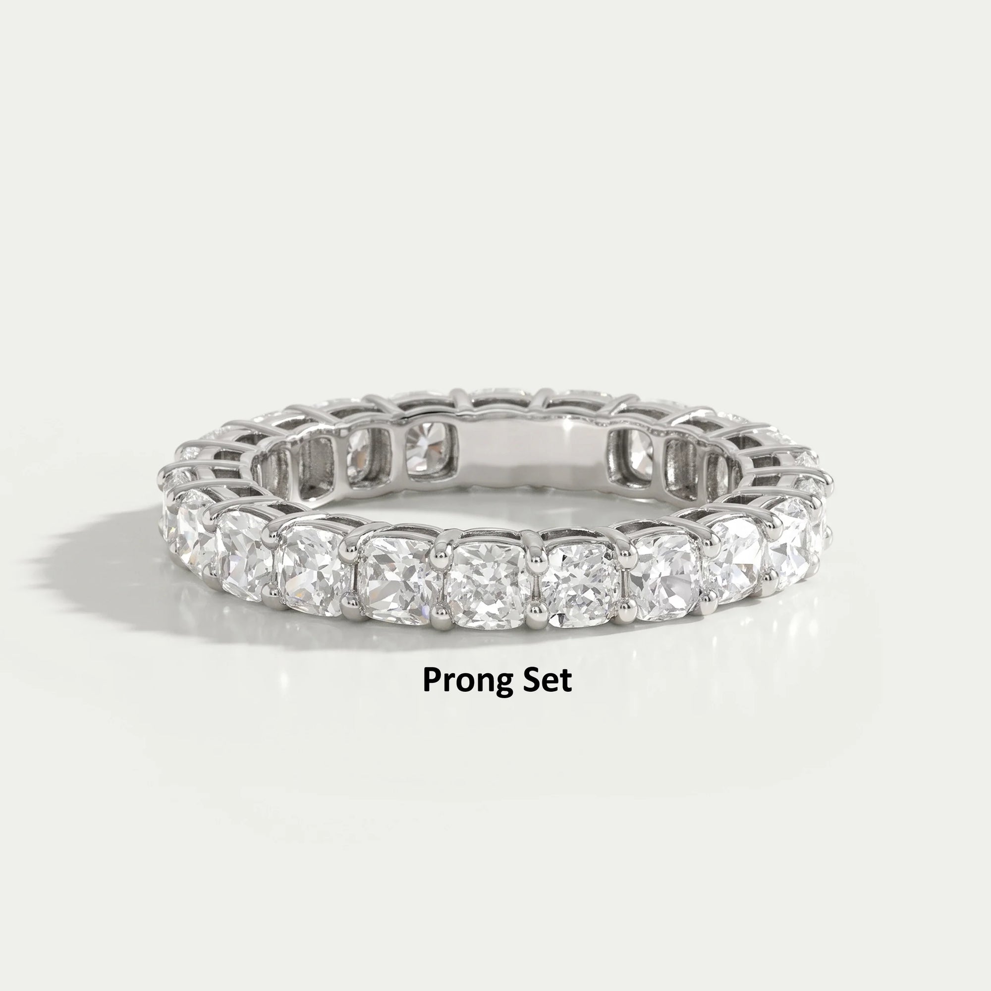 Lab Grown Diamond Eternity Wedding Band - Cushion Cut Ring