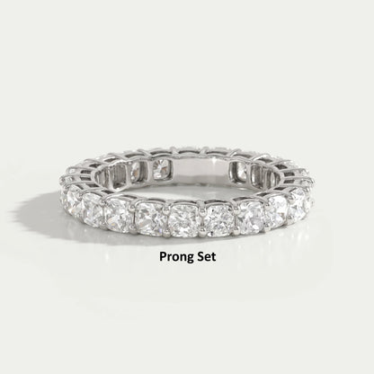 Lab Grown Diamond Eternity Wedding Band - Cushion Cut Ring