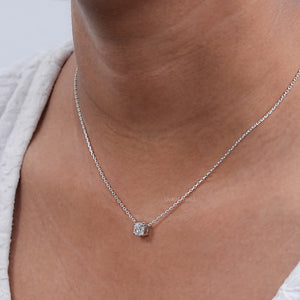 Certified Cushion Cut Lab Grown Diamond Pendant