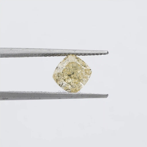 [Yellow Intense Cushion Cut Diamond]-[Ouros Jewels]