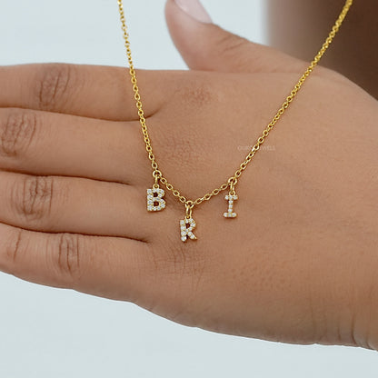 BRI Letter Customize Round Lab Pendant