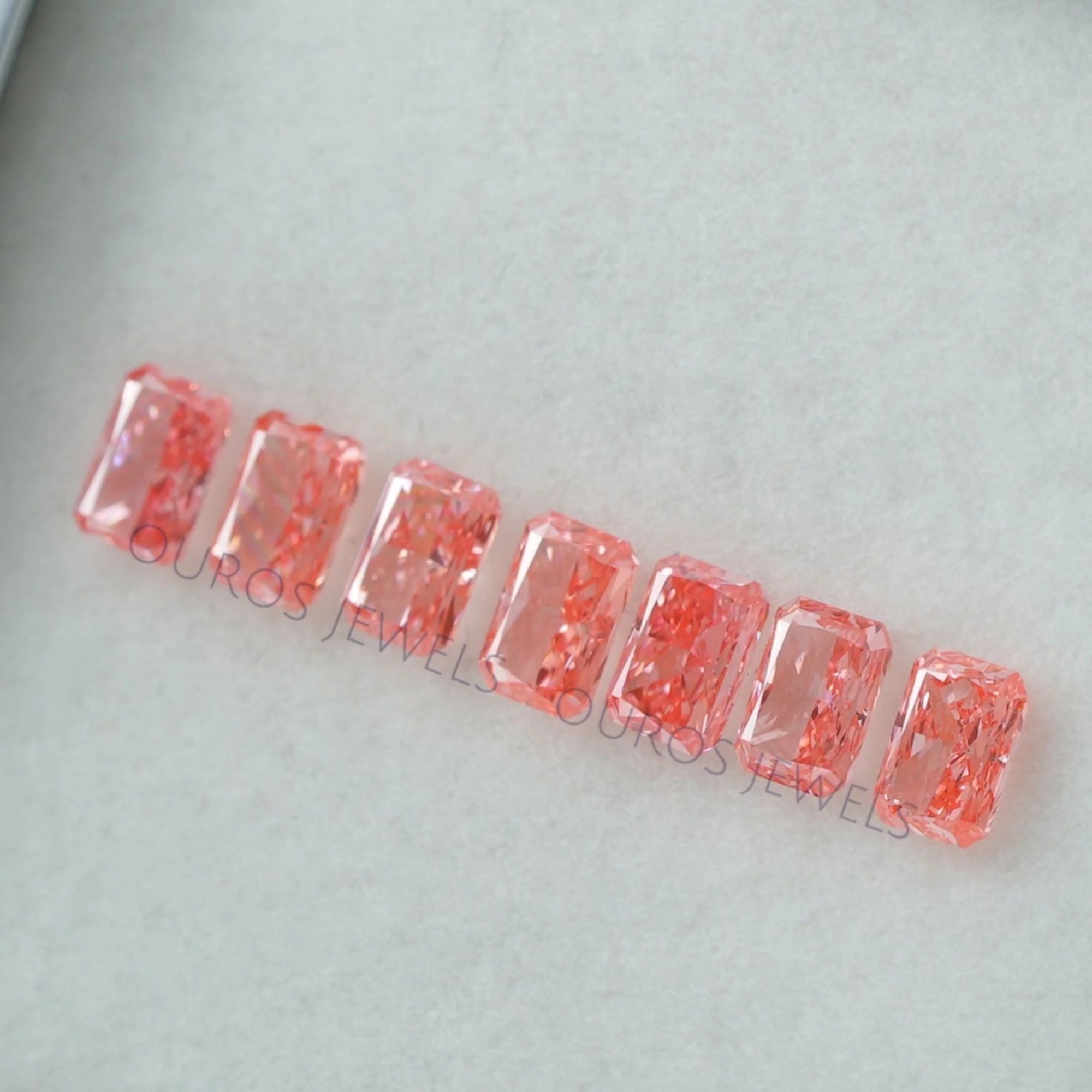 0.33 Carat Each Radiant Pink Loose Diamond Loose