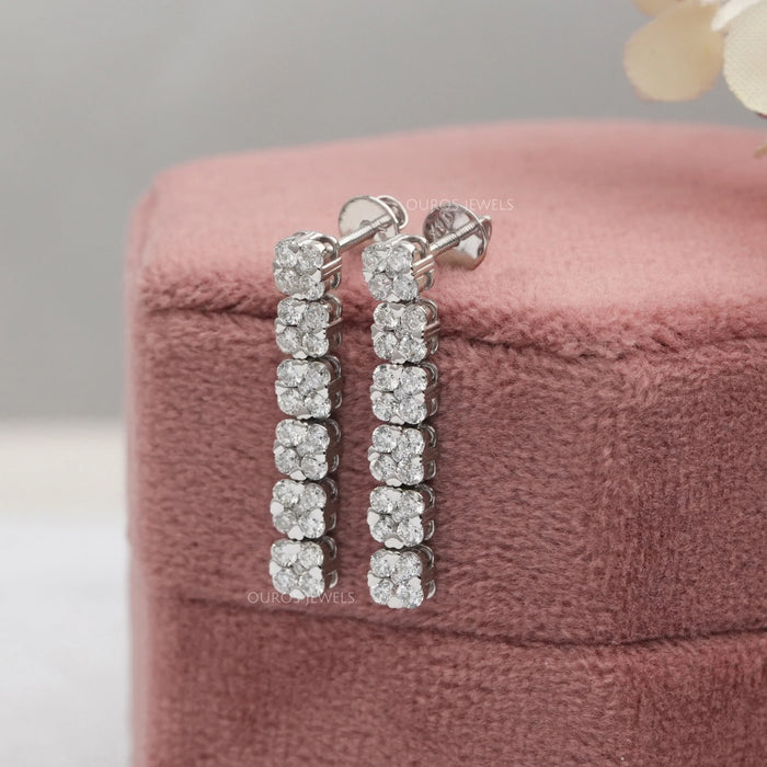 Round Lab Diamond Tennis Necklace Set