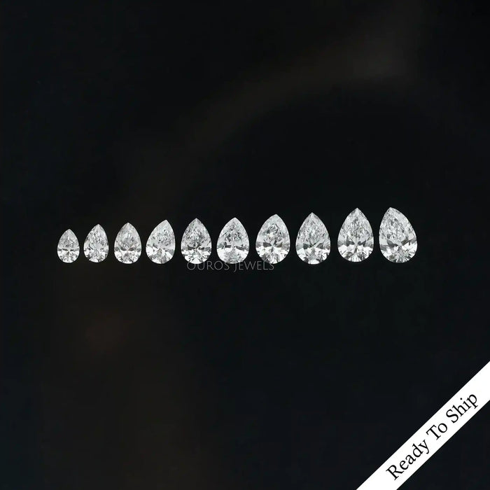 [Pear Shaped Lab Grown Loose Diamonds]-[Ouros Jewels]