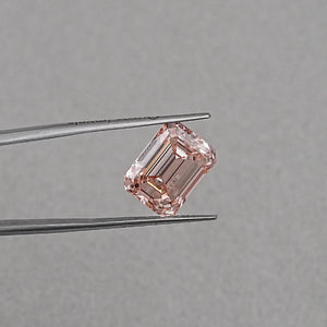 Pink Emerald Cut Lab Diamond - 10.08 CT Certified