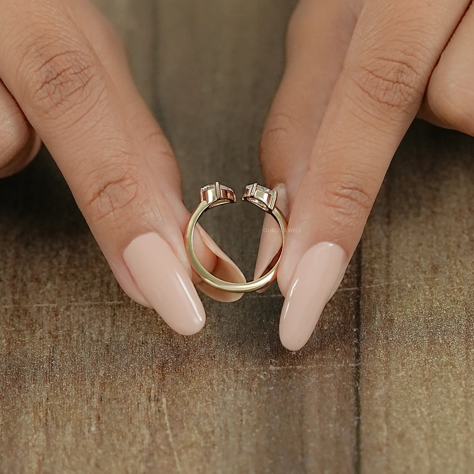 Pear And Oval Diamond Toi Et Moi Engagement Ring