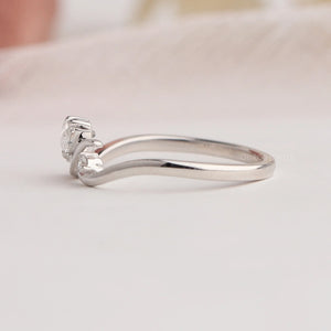 [Side View of Heart Cut Ring]-[Ouros Jewels]