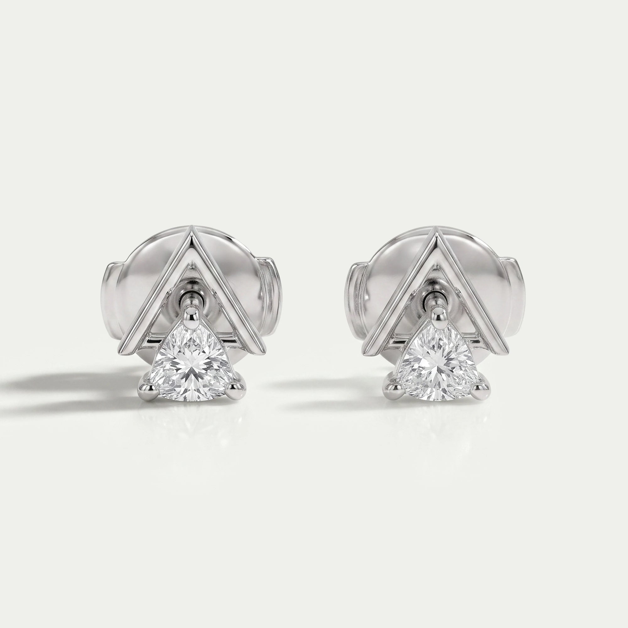 Double Triangle Lab Diamond Stud Earrings Earrings