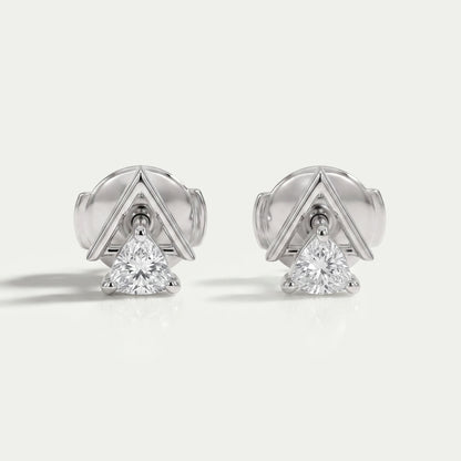 Double Triangle Lab Diamond Stud Earrings Earrings