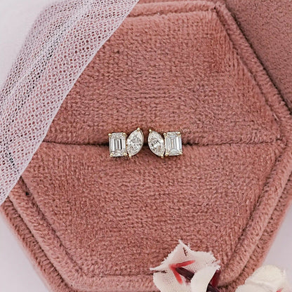 Dual Lab Diamond Stud Earrings Earrings