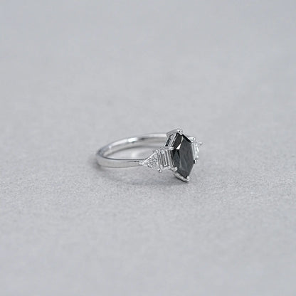 Dutch Marquise Black Diamond Anniversary Ring Ring