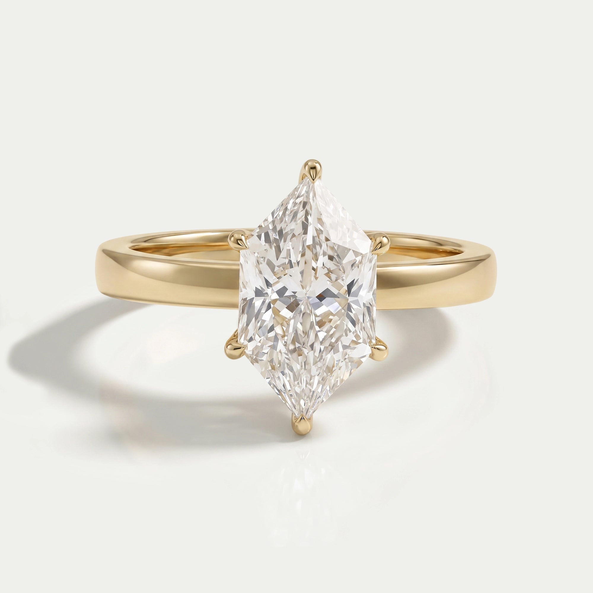 Dutch Marquise Lab Diamond Hidden Halo Engagement Ring