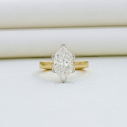 Dutch Marquise Diamond Solitaire Engagement Ring Ring