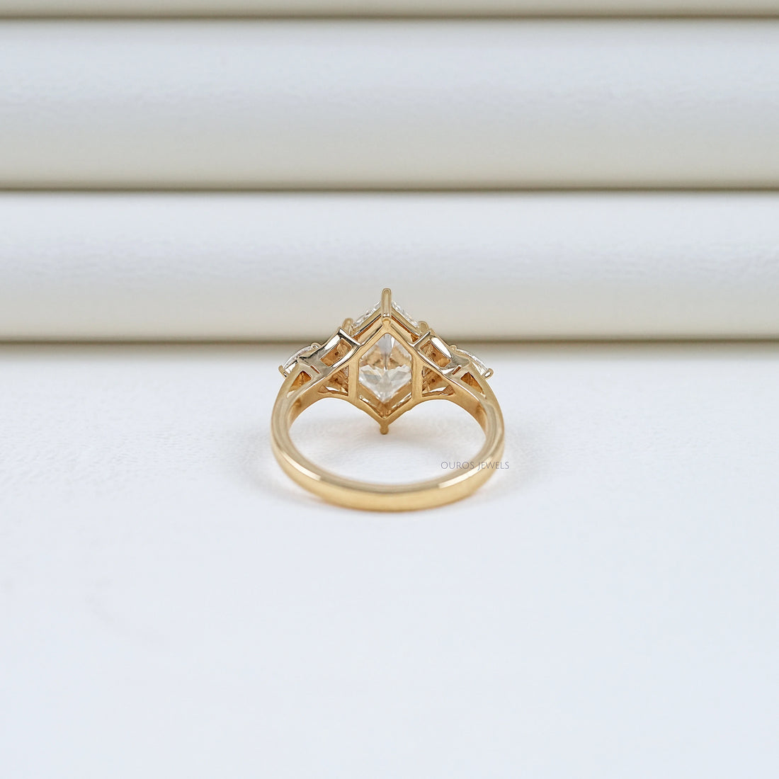 Dutch Marquise Cut Three Stone Engagement Ring Ring