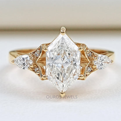 Dutch Marquise Cut Three Stone Engagement Ring Ring