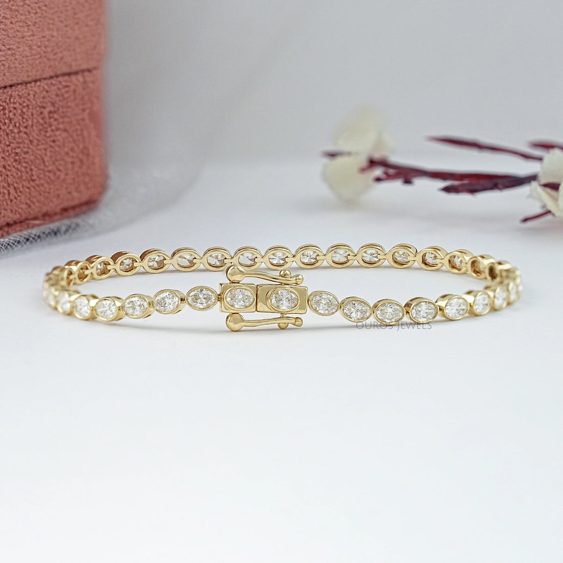 East West Lab Diamond Bezel Set Tennis Bracelet Bracelet