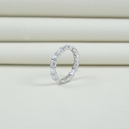 Criss Cut Eternity Wedding Band - East West Set Ring