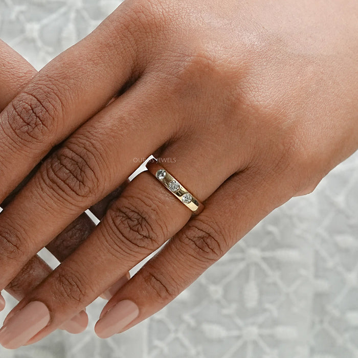 Gypsy Set Diamond Wedding Band