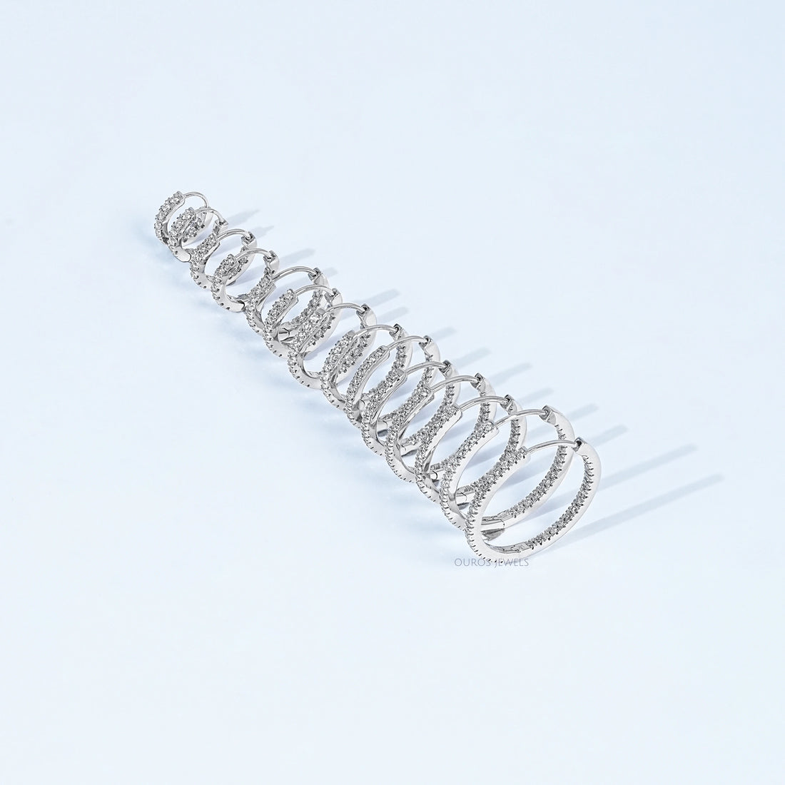 Lab Grown Round Diamond Hoop Earrings Earring