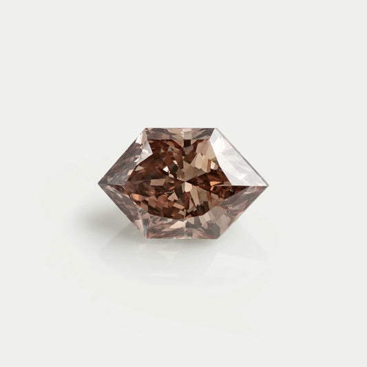 Champagne Elongated Brilliant Hexagon Lab Diamond Loose