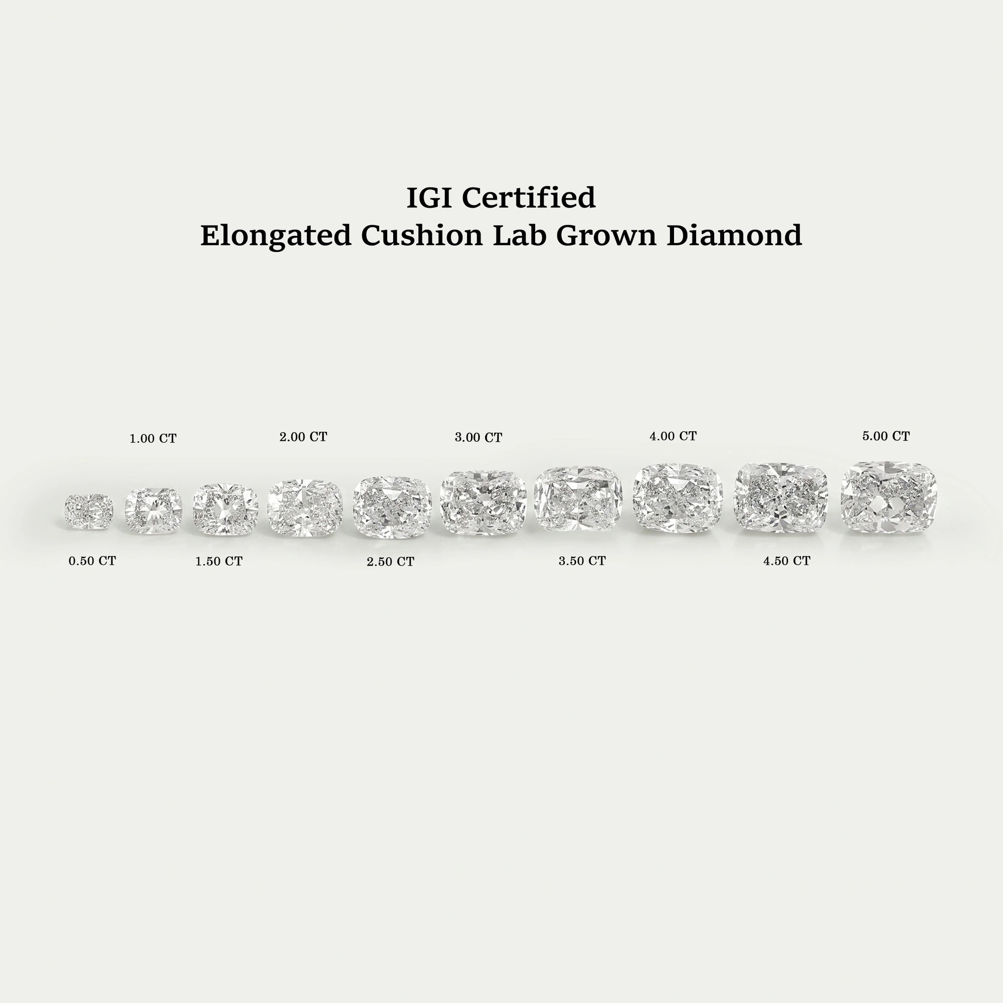 Certified Elongated Cushion Cut Lab Grown Diamond Loose