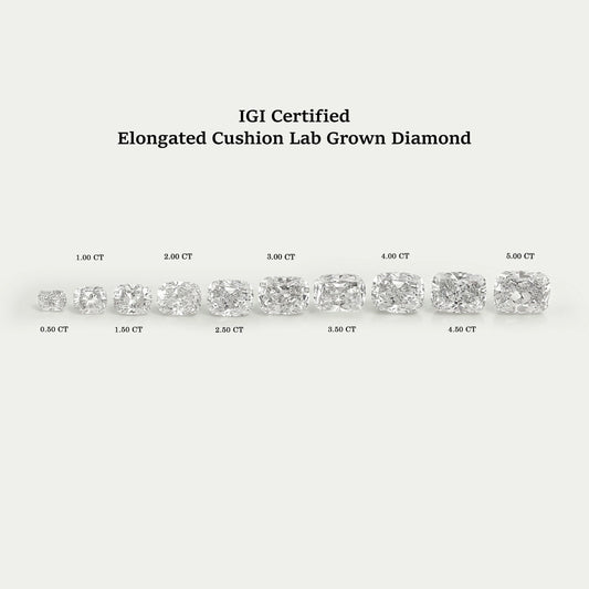 Elongated Cushion Cut Lab Grown Diamond