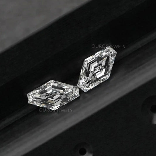 Modified Lozenge Cut Lab Diamond Pair Loose