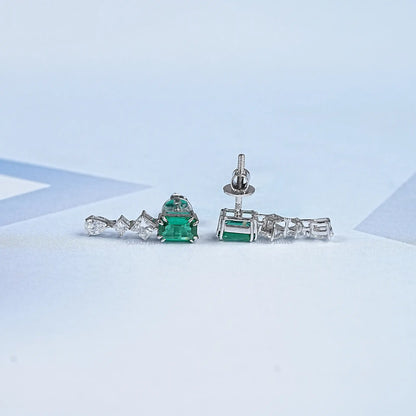 Gemstone Emerald Multi Shape Drop Earrings Earring