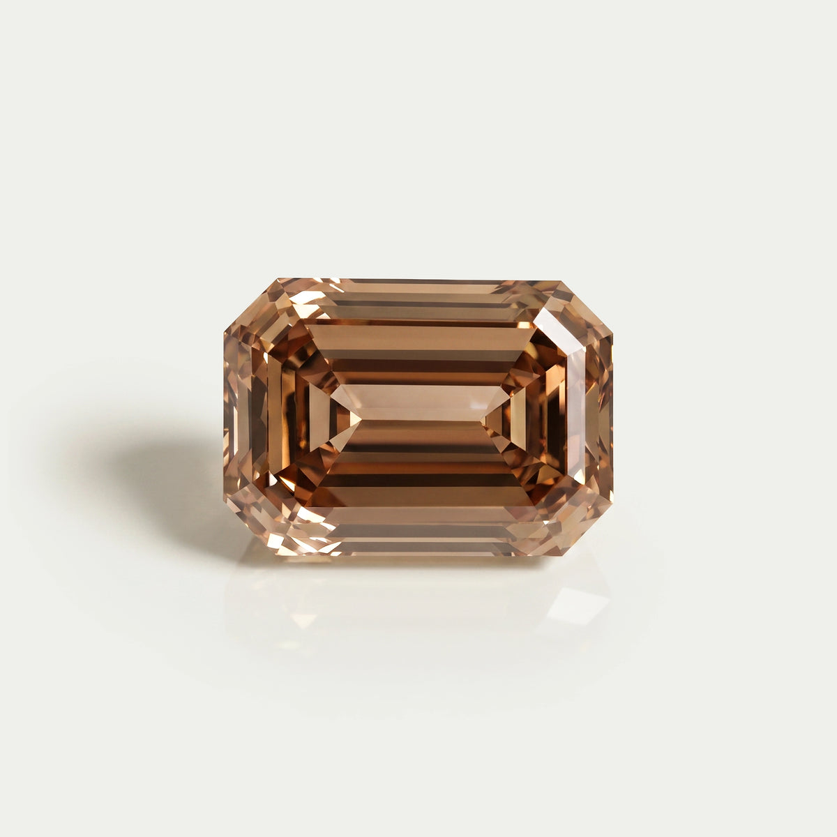 Champagne Emerald  Cut Lab Grown Loose Diamond    