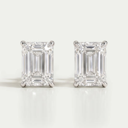 Emerald Cut Lab Grown Diamond Stud Earrings Earring