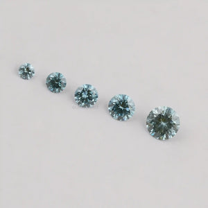 fancy blue round cut lab crreated diamonds