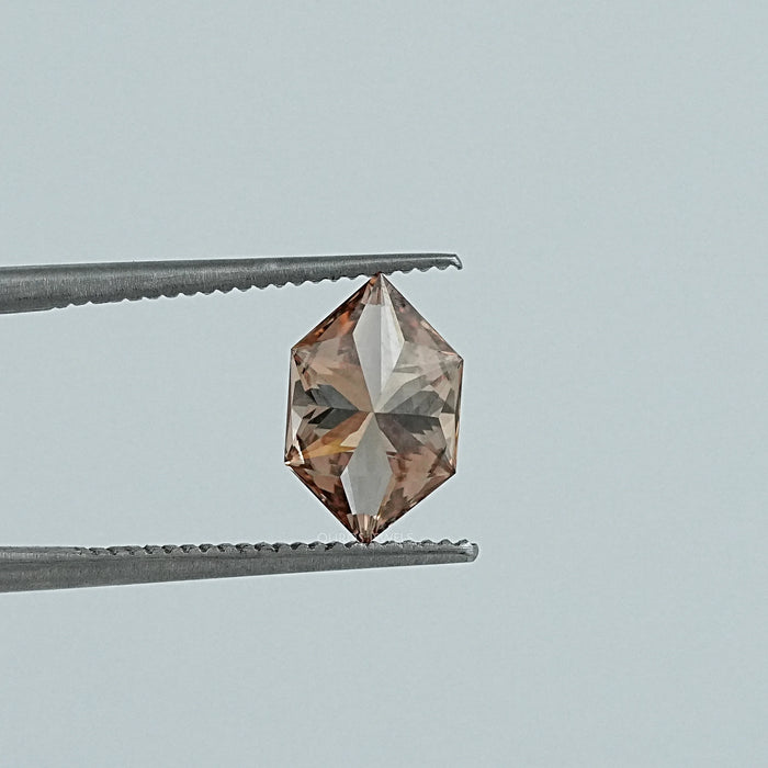Champagne Elongated Brilliant Hexagon Lab Diamond Loose