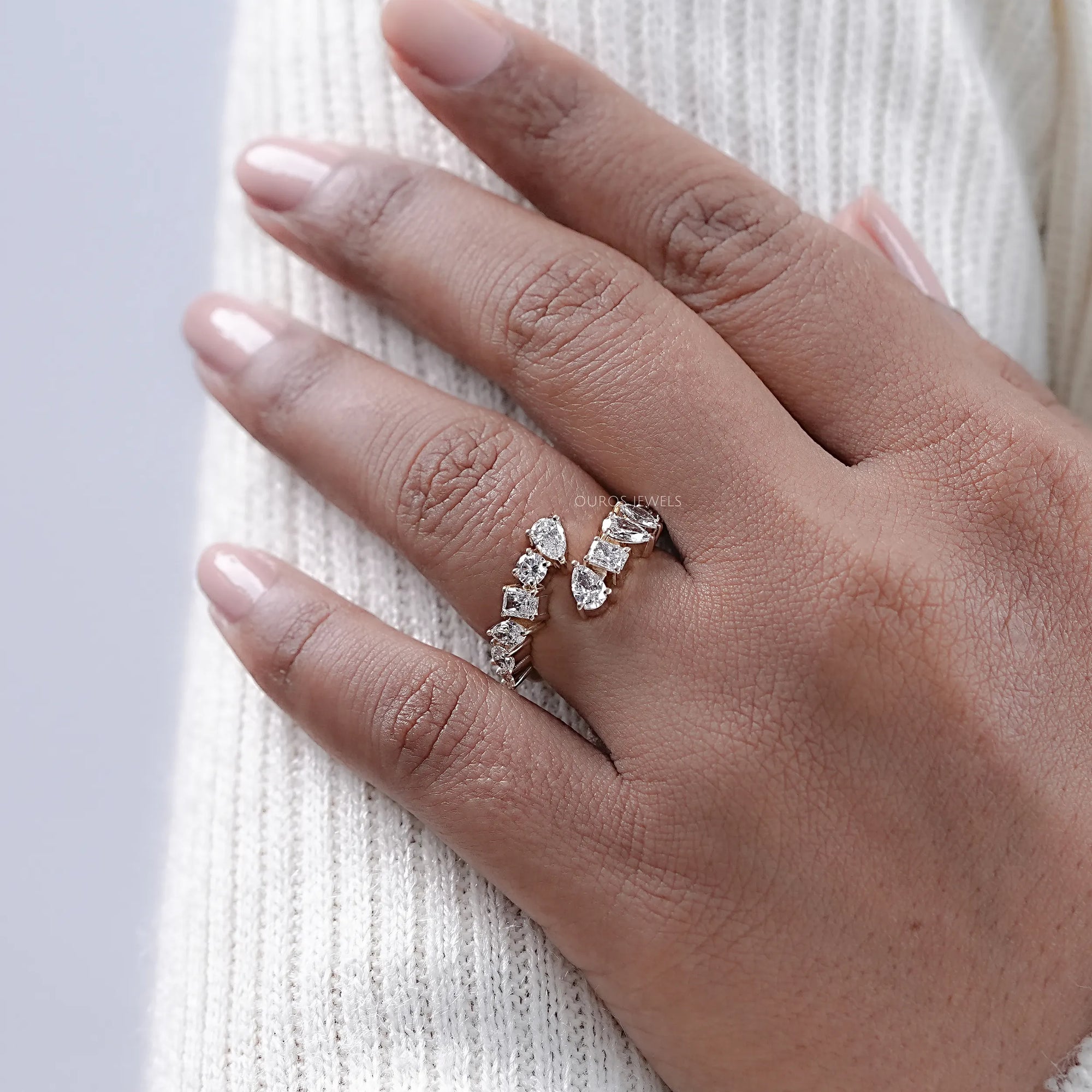 Multi Shape Diamond Eternity Band Rings