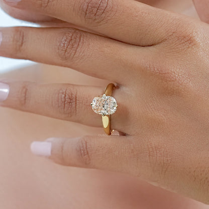 Fancy Intense Pink Cushion Cut Hidden Halo Ring