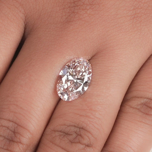 Fancy Intense Pink Oval  Cut Lab Diamond